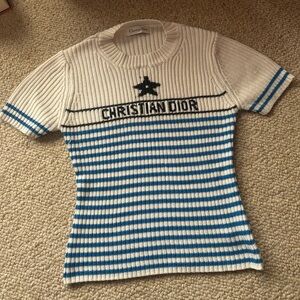 Christian Dior Striped Knit Top